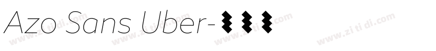 Azo Sans Uber字体转换